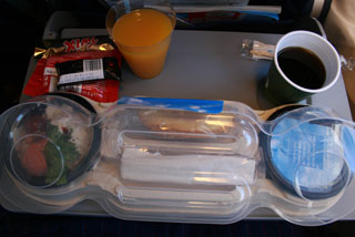 KLMオランダ航空の機内食2
